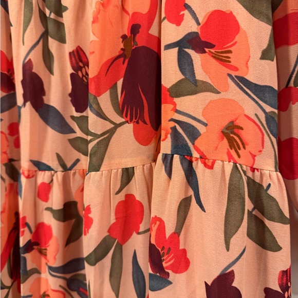 Floral V-Neck Ruffle Dress - Picture 3 of 4